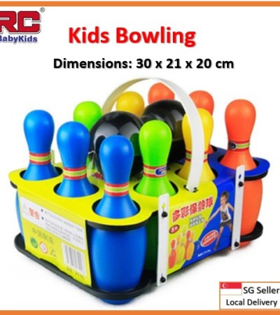 RC-Babykids Colorful Standard 12 Piece Bowling Set / 10 Pins, 2 Bowling Balls Children Kids Educational Toys For Indoor Outdoor