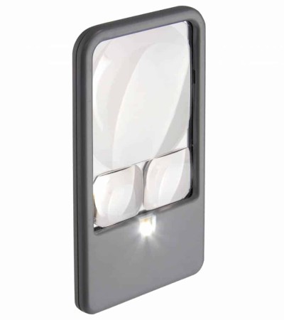 卡森多电源LED照明袖珍放大镜2.5倍、4.5倍和6倍PM-33