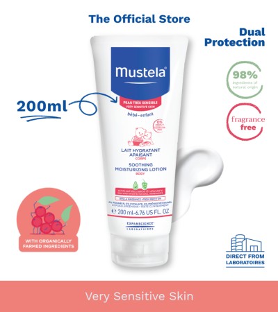 Mustela Soothing Moisturising Body Lotion (Fragrance-free) 200ml [Sensitive Skin][Hydration] (exp 06/2024)