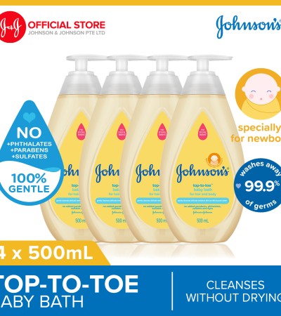 [Bundle of 4] Johnson's Top to Toe Baby Bath 500ml